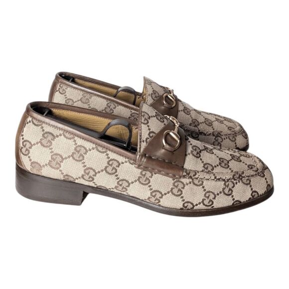 GUCCI Monogram Horsebit Loafers Size 39.5C - Picture 3 of 12